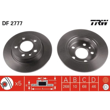 TRW | Bremsscheibe | DF2777