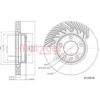 Metzger | Bremsscheibe | 6110518