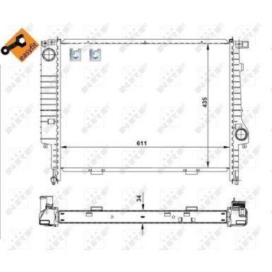 NRF | Kühler, Motorkühlung | 509625