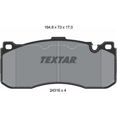 Textar | Bremsbelagsatz, Scheibenbremse | 2431601