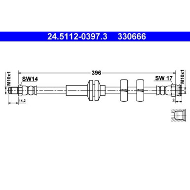 ATE | Bremsschlauch | 24.5112-0397.3