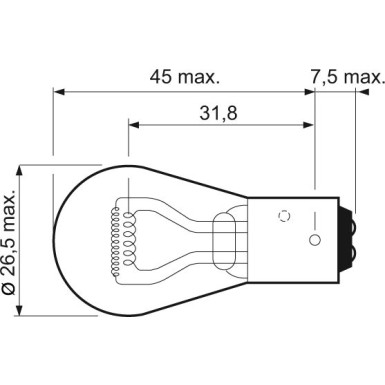 Valeo | Glühlampe, Brems-/Schlusslicht | 032105