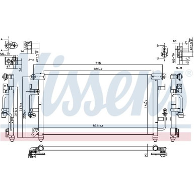 Nissens | Kondensator, Klimaanlage | 94184