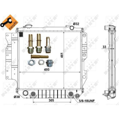 NRF | Kühler, Motorkühlung | 50315