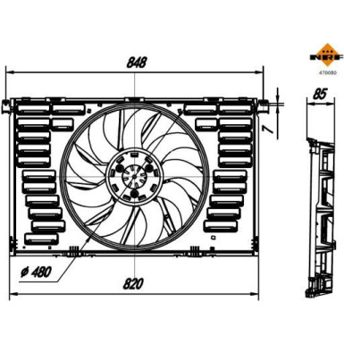 NRF | Lüfter, Motorkühlung | 470080