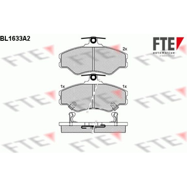 FTE | Bremsbelagsatz, Scheibenbremse | 9010257