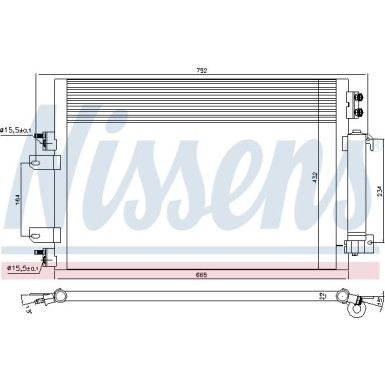 Nissens | Kondensator, Klimaanlage | 940570