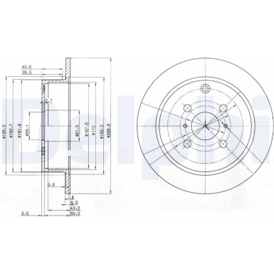 Delphi | Bremsscheibe | BG3867