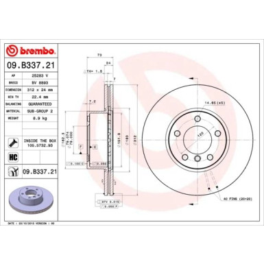 Brembo | Bremsscheibe | 09.B337.21