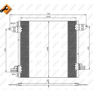 NRF | Kondensator, Klimaanlage | 35702