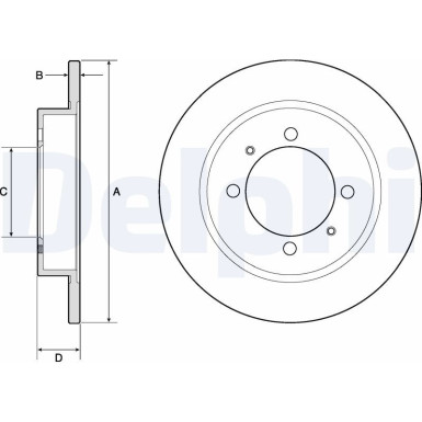 Delphi | Bremsscheibe | BG3203