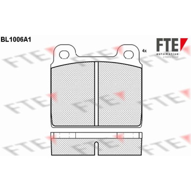 FTE | Bremsbelagsatz, Scheibenbremse | 9010002