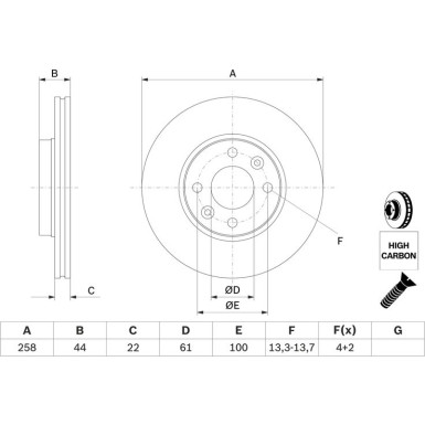 BOSCH | Bremsscheibe | 0 986 479 C17