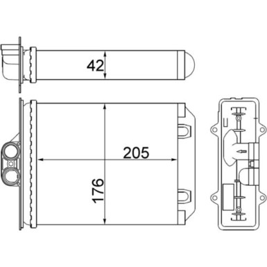 Mahle | Wärmetauscher, Innenraumheizung | AH 216 000S