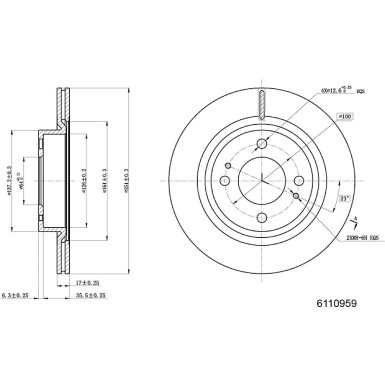 Metzger | Bremsscheibe | 6110959