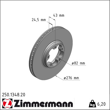 Zimmermann | Bremsscheibe | 250.1348.20