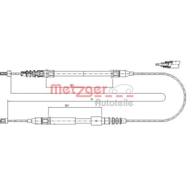 Metzger | Seilzug, Feststellbremse | 11.5762