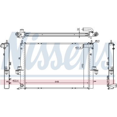 Nissens | Kühler, Motorkühlung | 64308A