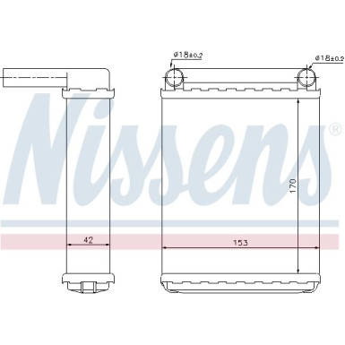 Nissens | Wärmetauscher, Innenraumheizung | 72038