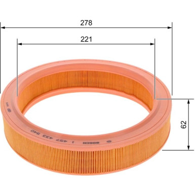 BOSCH 1 457 433 540 Luftfilter