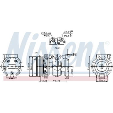 Nissens | Kompressor, Klimaanlage | 89099