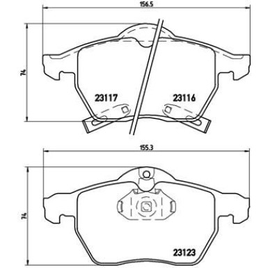 Brembo | Bremsbelagsatz, Scheibenbremse | P 59 048