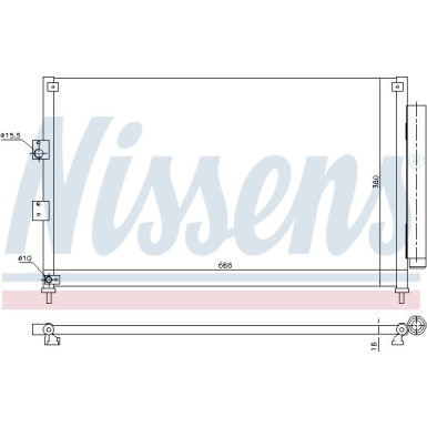 Nissens | Kondensator, Klimaanlage | 940362