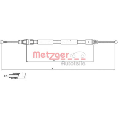 Metzger | Seilzug, Feststellbremse | 11.6807