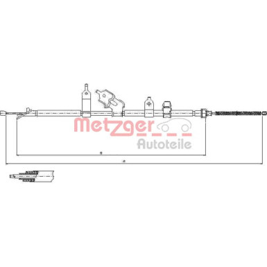Metzger | Seilzug, Feststellbremse | 17.1081