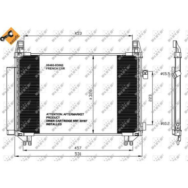 NRF | Kondensator, Klimaanlage | 35654