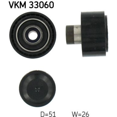 SKF | Umlenk-/Führungsrolle, Keilrippenriemen | VKM 33060