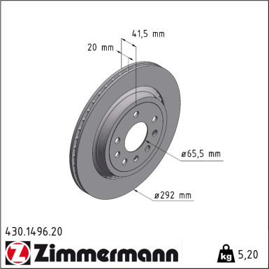 Zimmermann | Bremsscheibe | 430.1496.20