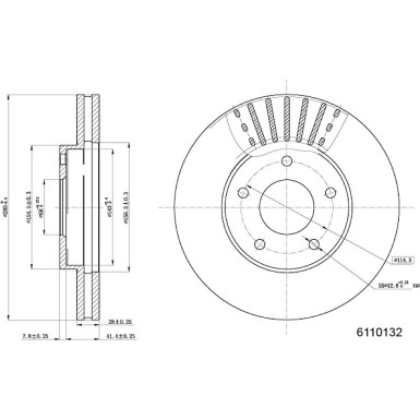 Metzger | Bremsscheibe | 6110132