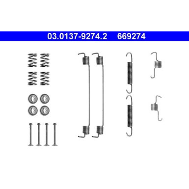 ATE | Zubehörsatz, Bremsbacken | 03.0137-9274.2