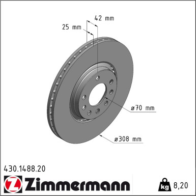 Zimmermann | Bremsscheibe | 430.1488.20