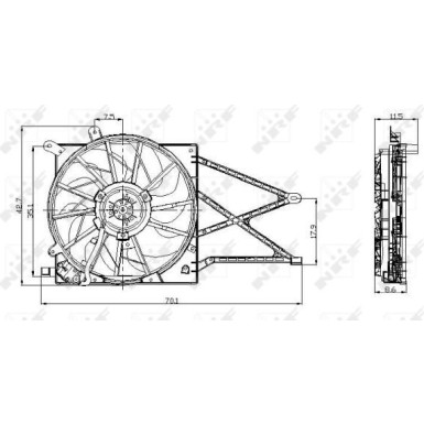 NRF | Lüfter, Motorkühlung | 47015