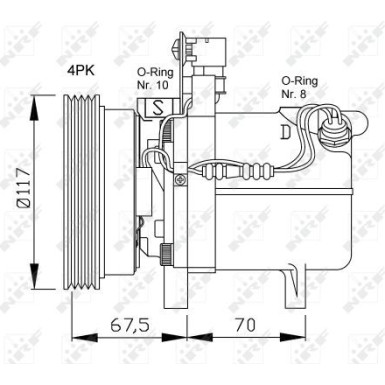 NRF | Kompressor, Klimaanlage | 32055