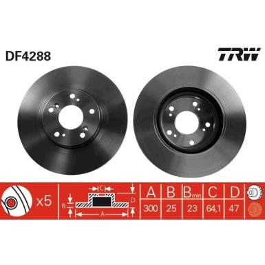 TRW | Bremsscheibe | DF4288