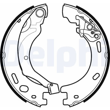 Delphi | Bremsbackensatz, Feststellbremse | LS1997 Delphi | Bremsbackensatz, Feststellbremse | LS1997