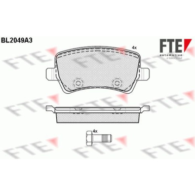 FTE | Bremsbelagsatz, Scheibenbremse | 9010635