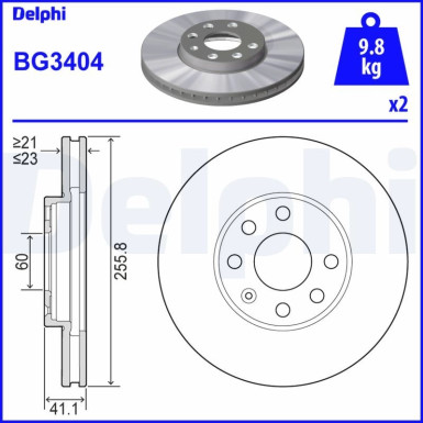 Delphi | Bremsscheibe | BG3404