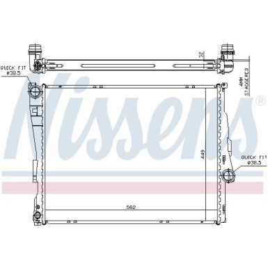 Nissens | Kühler, Motorkühlung | 60782A