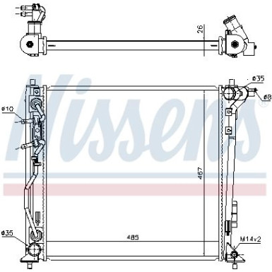 Nissens | Kühler, Motorkühlung | 606606