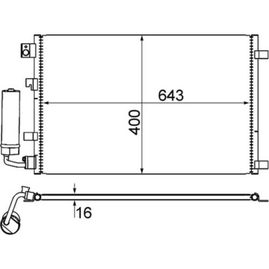 Mahle | Kondensator, Klimaanlage | AC 604 001S