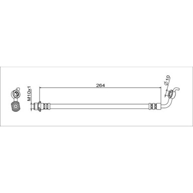 Metzger | Bremsschlauch | 4111719