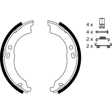 BOSCH | Bremsbackensatz, Feststellbremse | 0 986 487 726