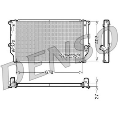 Denso | Kühler, Motorkühlung | DRM50025