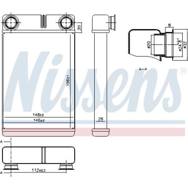 Nissens | Wärmetauscher, Innenraumheizung | 76515