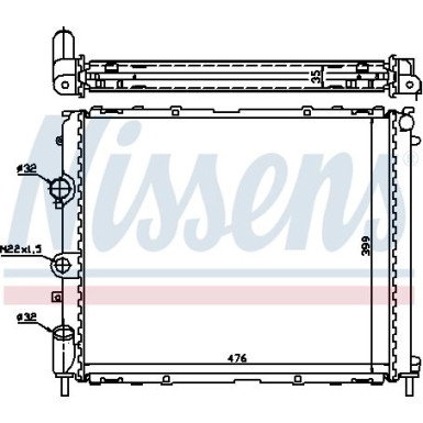 Nissens | Kühler, Motorkühlung | 63855A