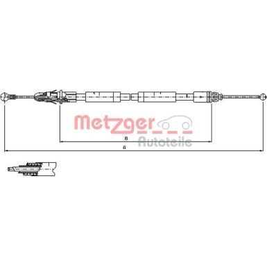 Metzger | Seilzug, Feststellbremse | 11.6805